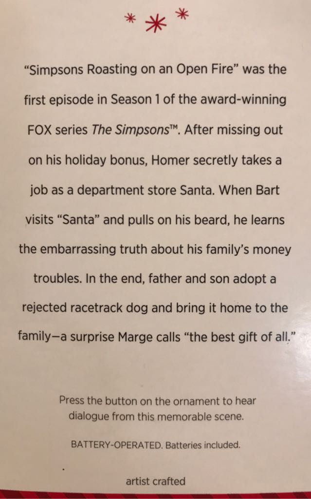 D’Oh! Ho! Ho! - The Simpsons (Chairs) ornament collectible [Barcode 795902432294] - Main Image 2