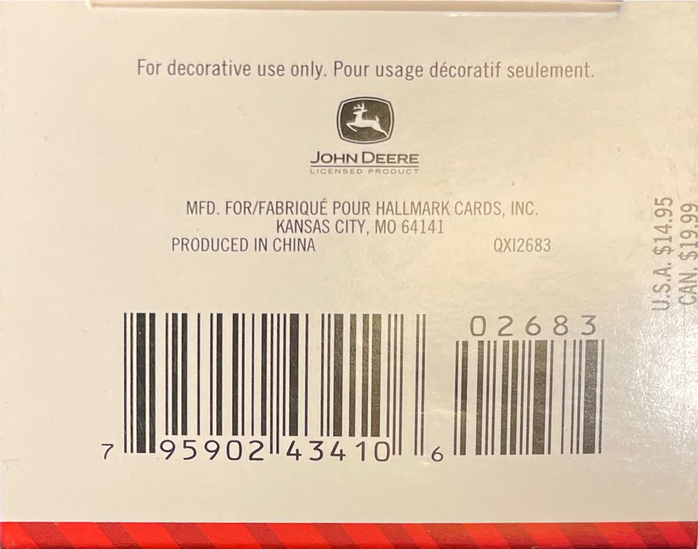 John Deere 250D Dump Truck  (John Deere) ornament collectible [Barcode 795902434106] - Main Image 3