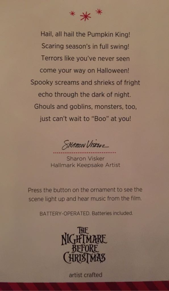 This Is Halloween - The Nightmare Before Christmas (The Nightmare Before Christmas) ornament collectible [Barcode 795902434571] - Main Image 2