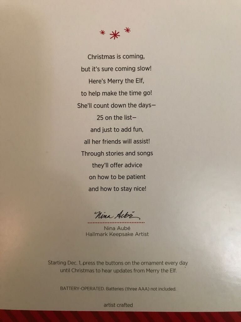 Magic Sound | Countdown With Merry The Elf - Santa Claus (Santa) ornament collectible [Barcode 795902434625] - Main Image 2