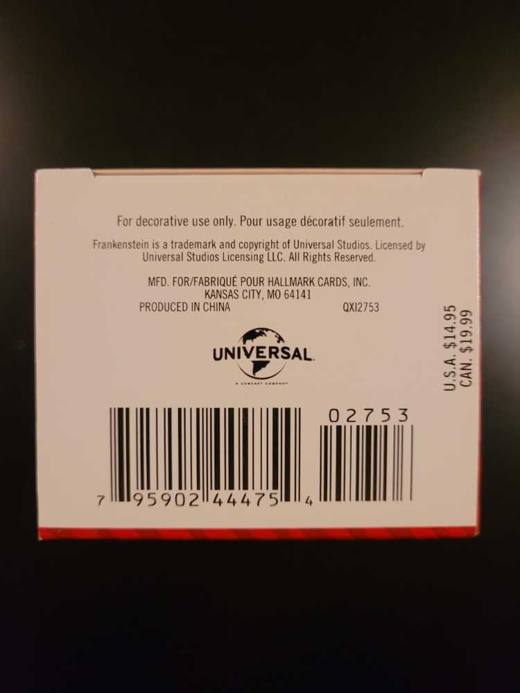 Frankenstein’s Monster - Universal Studios Monsters (Universal Monsters) ornament collectible [Barcode 795902444754] - Main Image 3