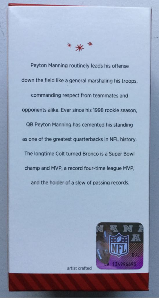 Peyton Manning - NFL (Sports) ornament collectible [Barcode 795902447342] - Main Image 2