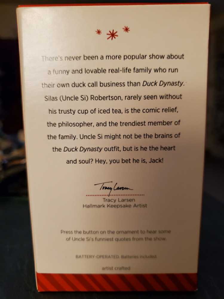 Uncle Si - Duck Dynasty (Television) ornament collectible [Barcode 795902448455] - Main Image 3