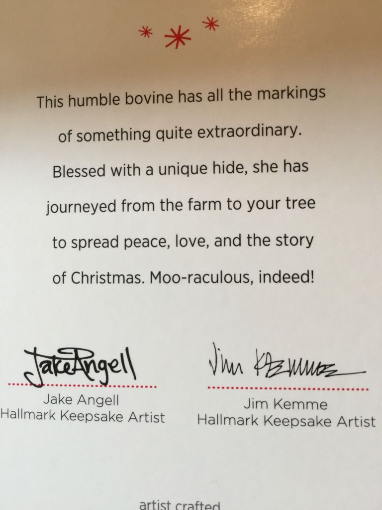 Holy Cow 2014 - Nativity (Religious) ornament collectible [Barcode 795902448530] - Main Image 2