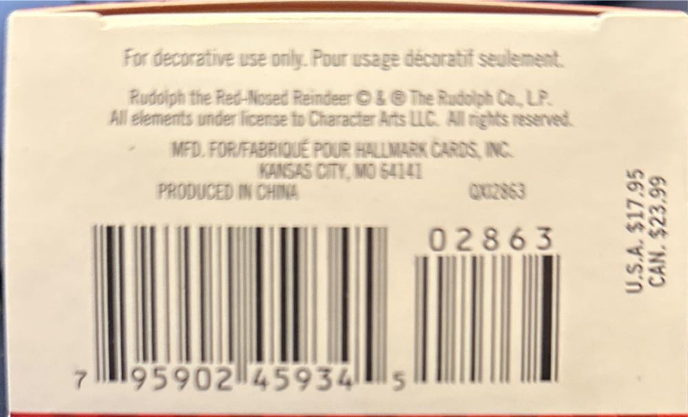 Hallmark Keepsake. Christmas. Rudolph. 2014. Rudolph The Red-Nosed Reindeer. 50th Anniversary Misfit Toys. Designed By Orville Wilson. - Rudolph The Red-Nosed Reindeer (50th Anniversay Misfit Toys) ornament collectible [Barcode 795902459345] - Main Image 4
