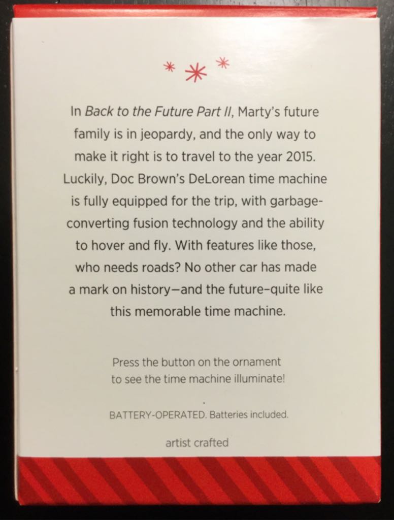 Flying Time Machine - Back to the Future (Movies) ornament collectible [Barcode 795902462901] - Main Image 2