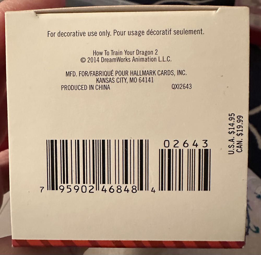 How To Train Your Dragon Hiccup and Toothless* - Dreamworks (How to Train Your Dragon 2) ornament collectible [Barcode 795902468484] - Main Image 3