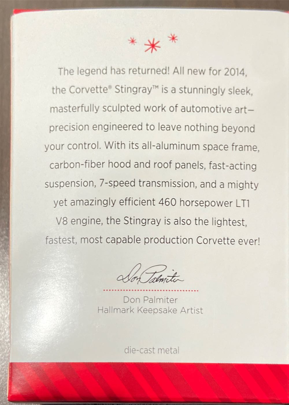 2014 Chevrolet Corvette Stingray - Vehicles (Automobiles) ornament collectible [Barcode 795902479008] - Main Image 2