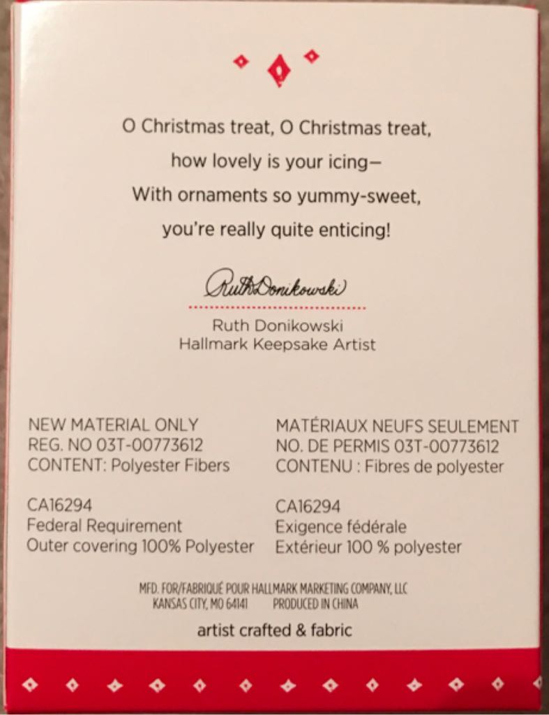 Christmas Cupcakes #6 (2015) Tasty Tannenbaum - Christmas Cupcakes (Cupcakes) ornament collectible [Barcode 795902491314] - Main Image 2