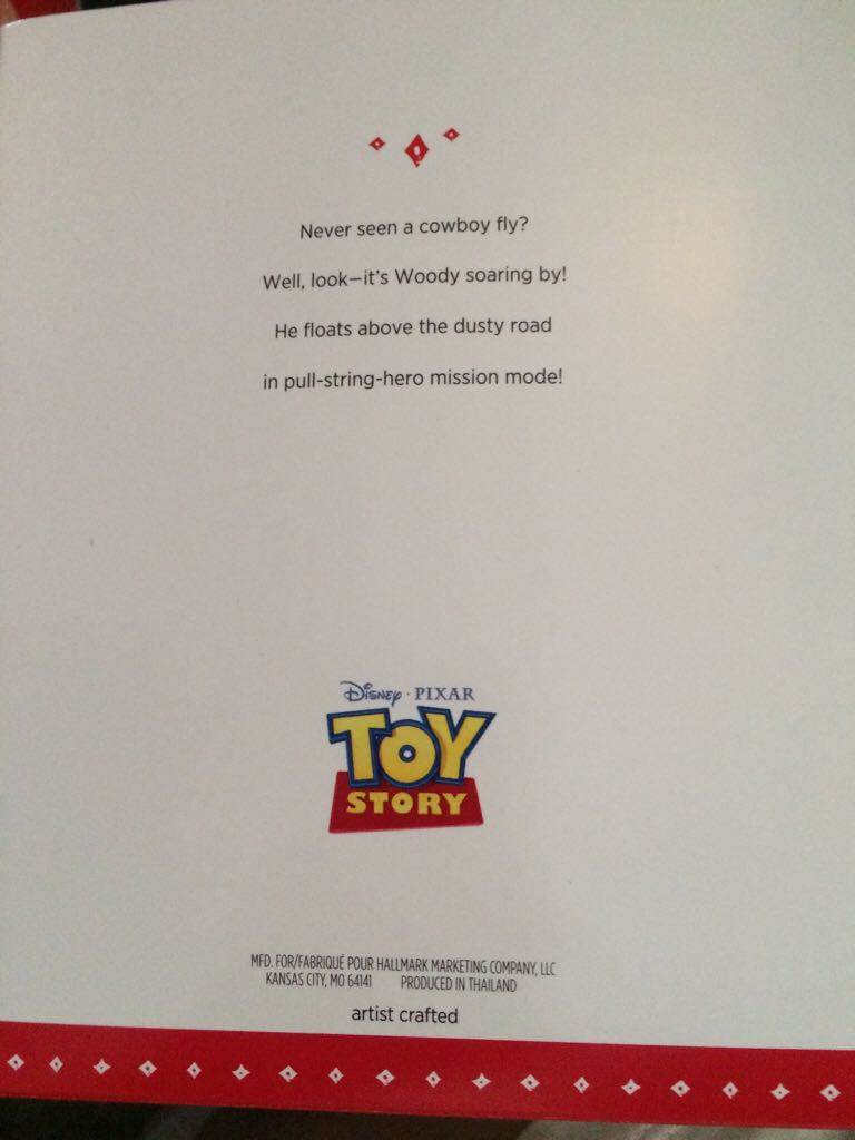 Woody Is On A Mission - Toy Story (Disney) ornament collectible [Barcode 795902492762] - Main Image 2