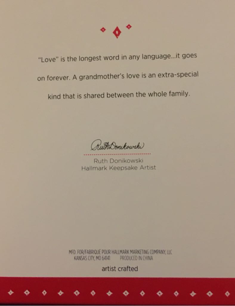 A Grandmother’s Love - Mom (Flower) ornament collectible [Barcode 795902492809] - Main Image 2