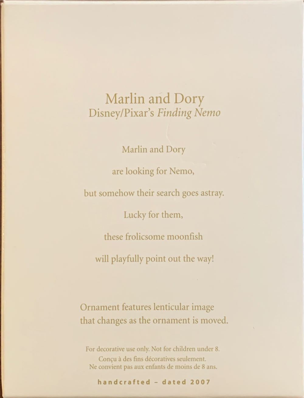 Marlin And Dory - Disney Pixar Finding Nemo (Disney) ornament collectible [Barcode 795902982317] - Main Image 2