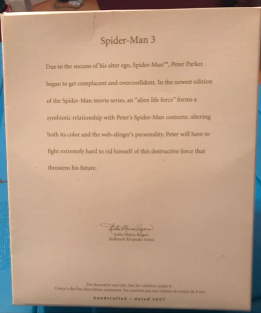 Spider-Man 3 - Spider-Man (Marvel Superheroes) ornament collectible [Barcode 795902982911] - Main Image 2