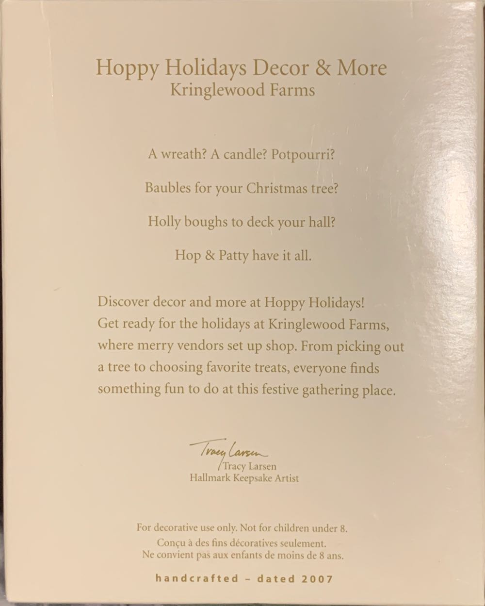 Hoppy Holidays Decor & More - Kringlewood Farms (Kringlewood Farms) ornament collectible [Barcode 795902990954] - Main Image 2