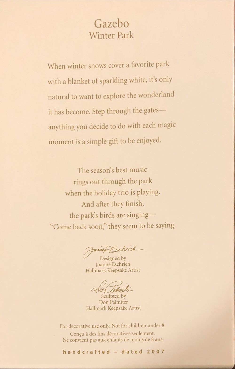 WP Gazebo - Winter Park (Gazebo) ornament collectible [Barcode 795902990992] - Main Image 2