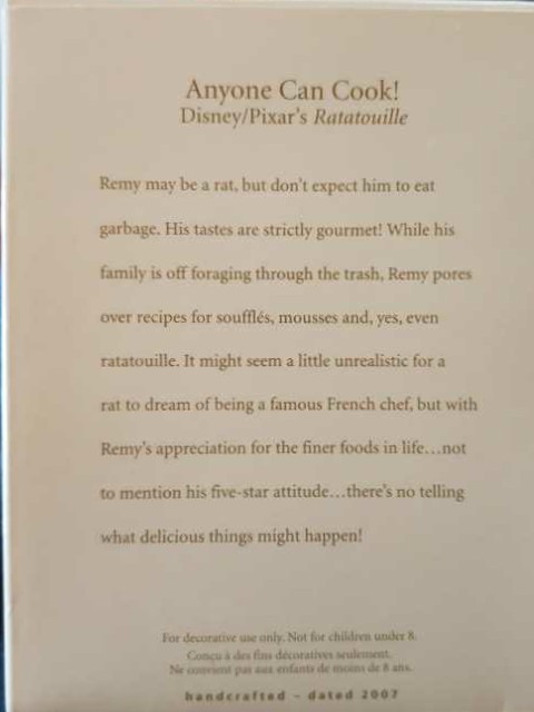 Anyone Can Cook - Disney • Pixar Ratatouille (Pixar) ornament collectible [Barcode 795902991036] - Main Image 2