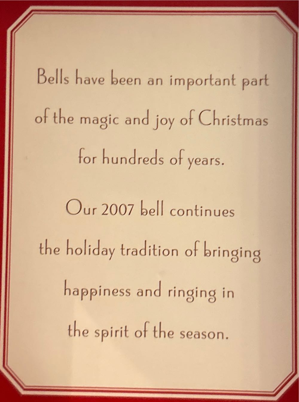 Porcelain Dated Bell - Dated 2007 - Porcelain Dated Bell (Porcelain Dated Bell) ornament collectible [Barcode 795902998752] - Main Image 3