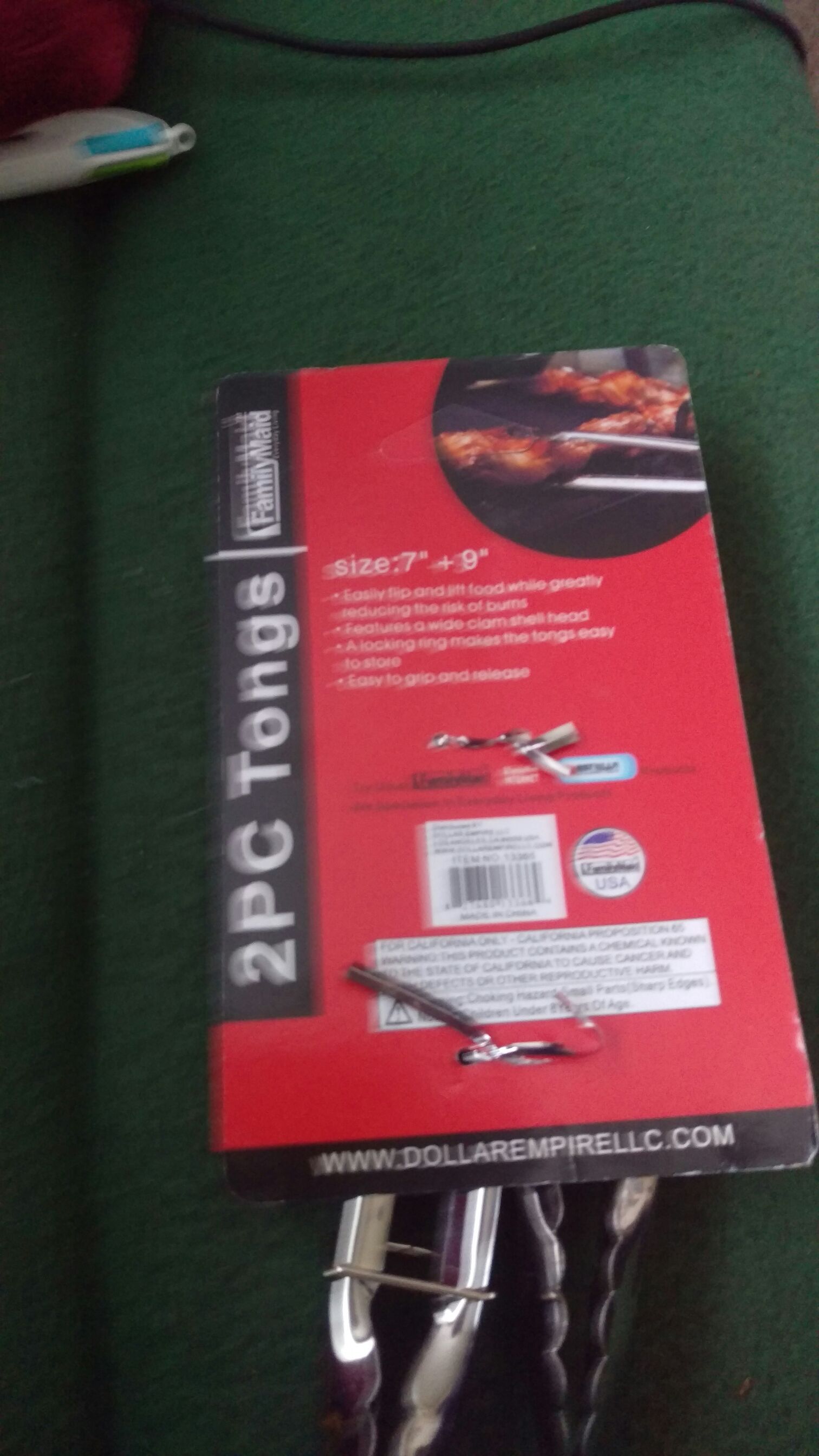 Tongs (2PC)  (Kitchenware) ornament collectible [Barcode 827680133664] - Main Image 2