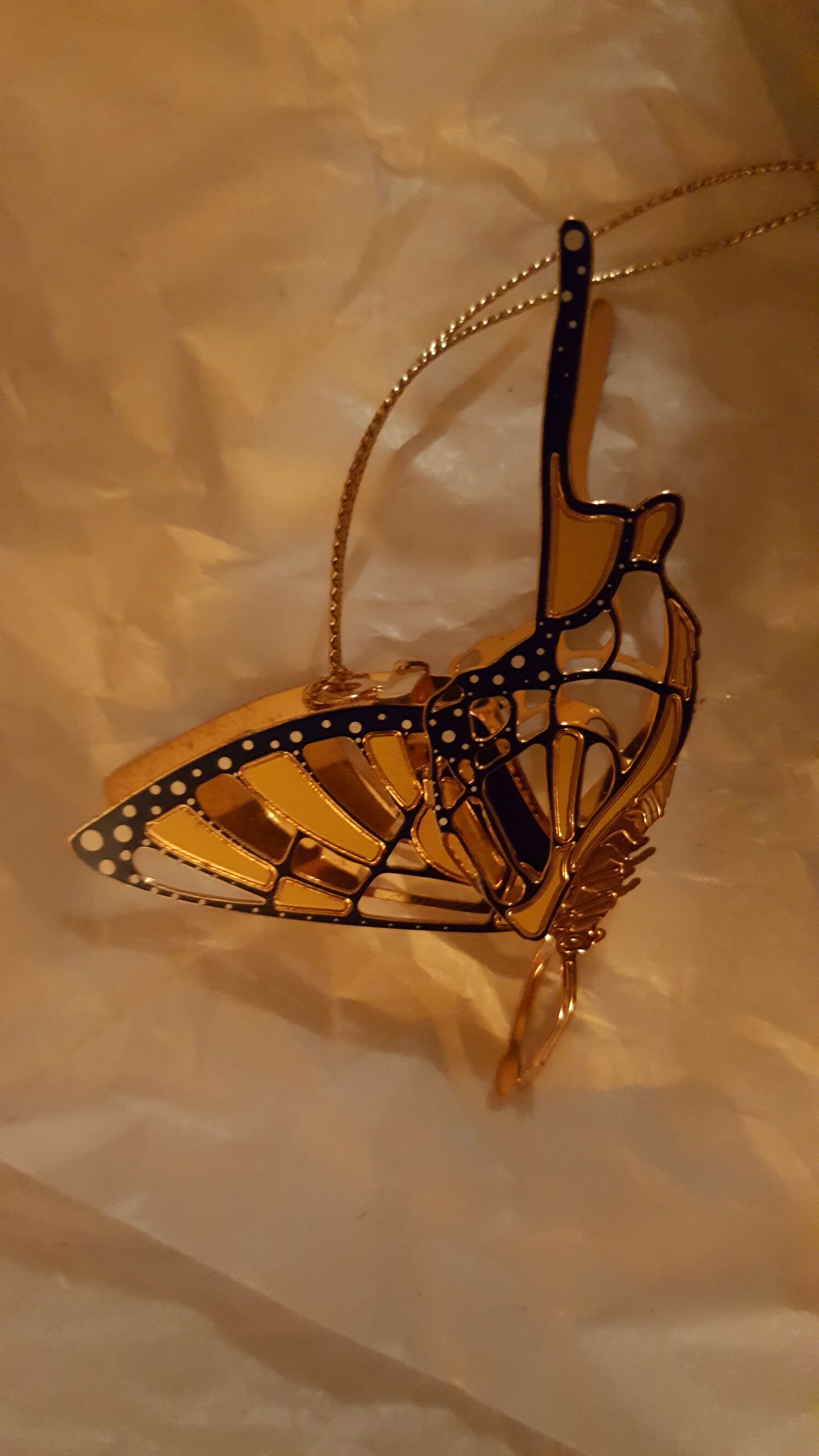 Blue/Yellow Butterfly  (Insects) ornament collectible [Barcode 829846091436] - Main Image 1