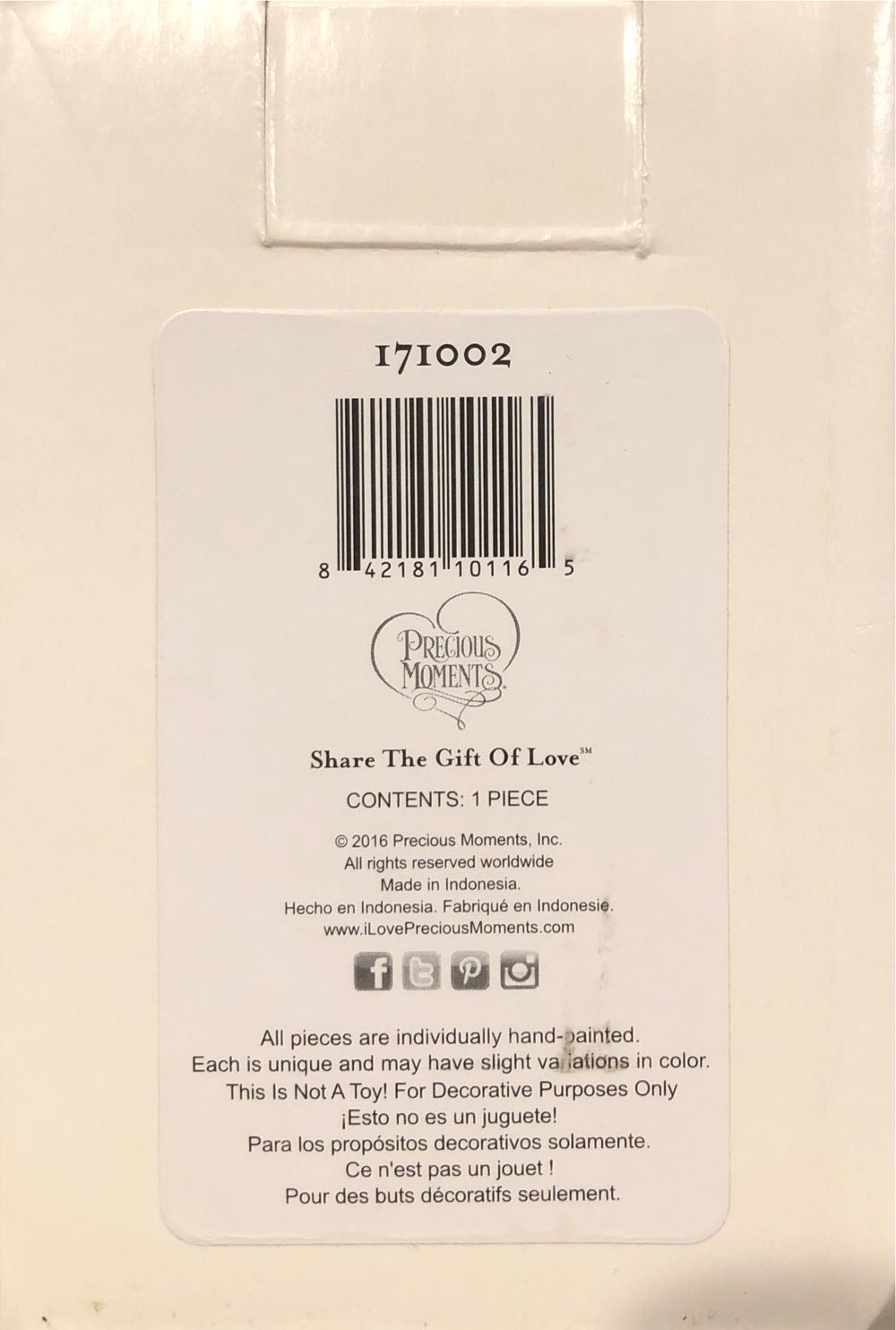 Share The Gift Of Love  ornament collectible [Barcode 842181101165] - Main Image 2