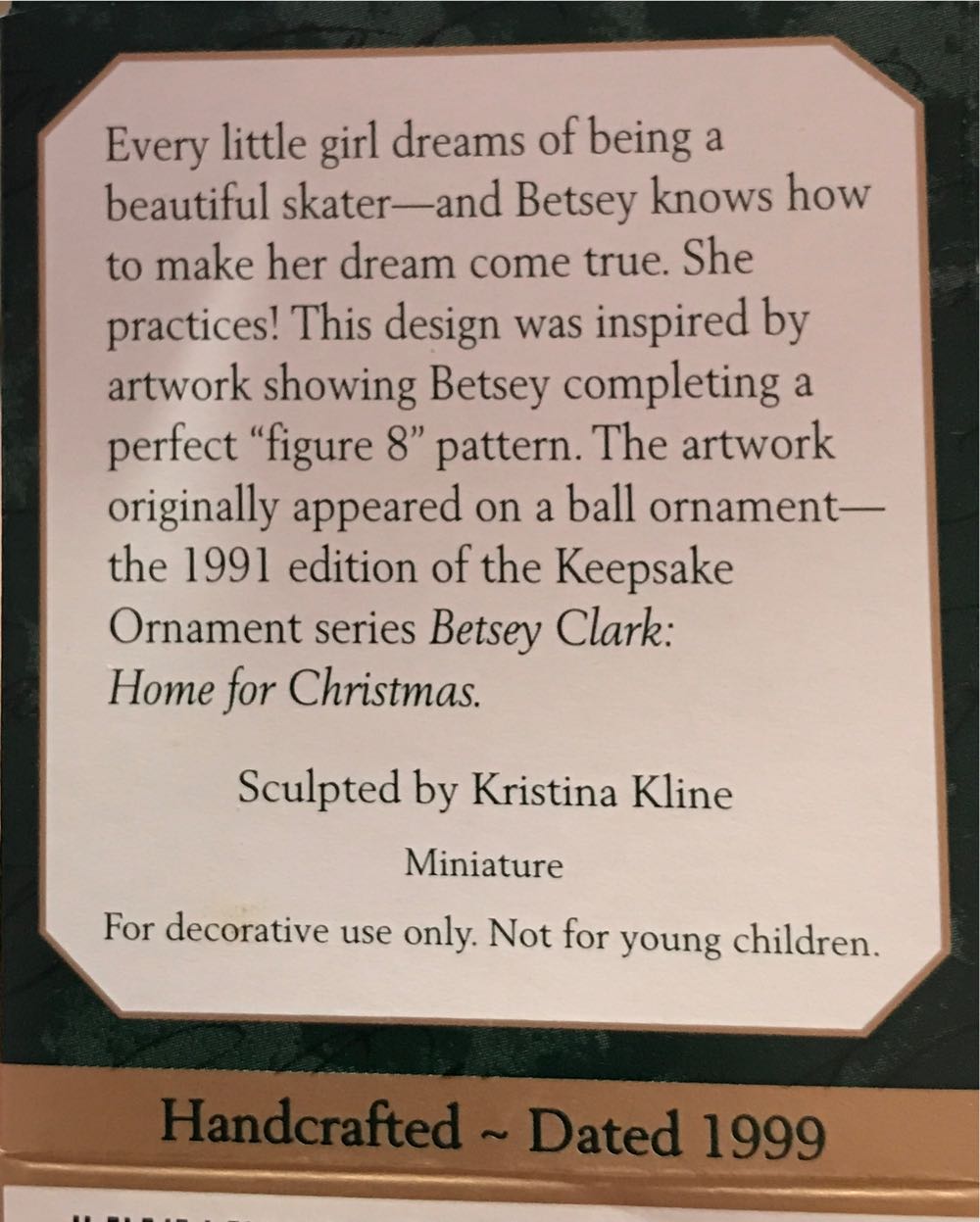 Betsy’s Perfect 10 - Betsey Clark (Betsey Clark Miniature) ornament collectible [Barcode 015012494099] - Main Image 2