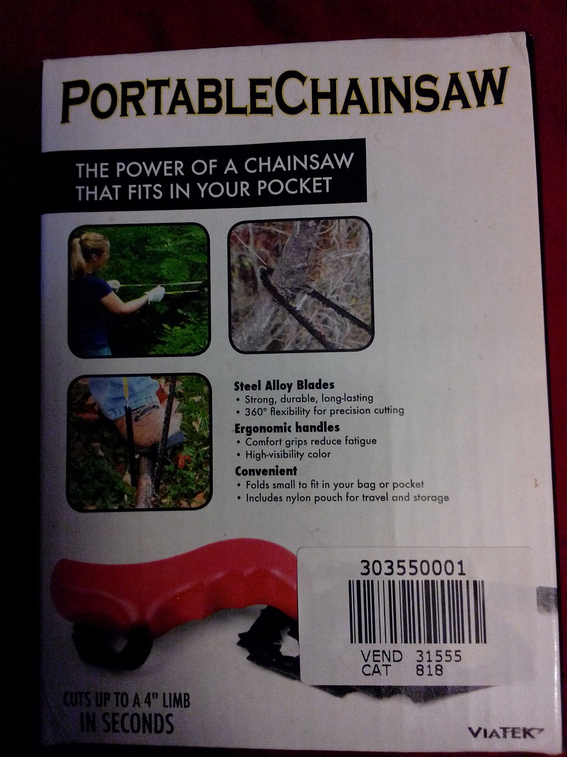 Portable Chainsaw  (Camping) ornament collectible [Barcode 857000004862] - Main Image 1