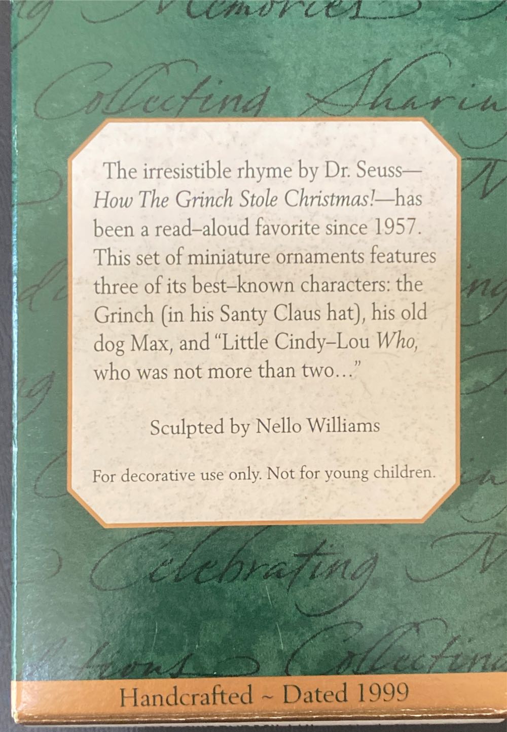 Merry Grinch-mas! - Minis (Miniature) ornament collectible [Barcode 015012494167] - Main Image 2