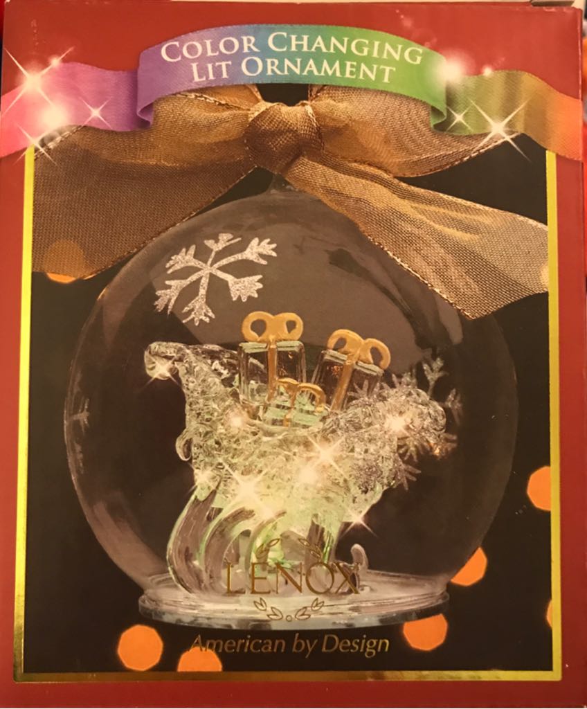 Sleigh Lit Ornament - Color Changing Lit Ornament (Lighted Ornament) ornament collectible [Barcode 882864334916] - Main Image 1