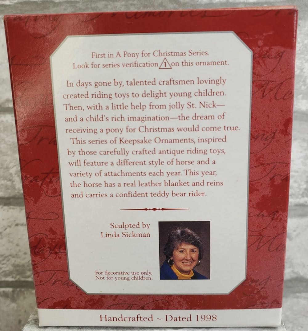 A Pony For Christmas #1 1998 - A Pony For Christmas (A Pony For Christmas) ornament collectible [Barcode 015012495423] - Main Image 4