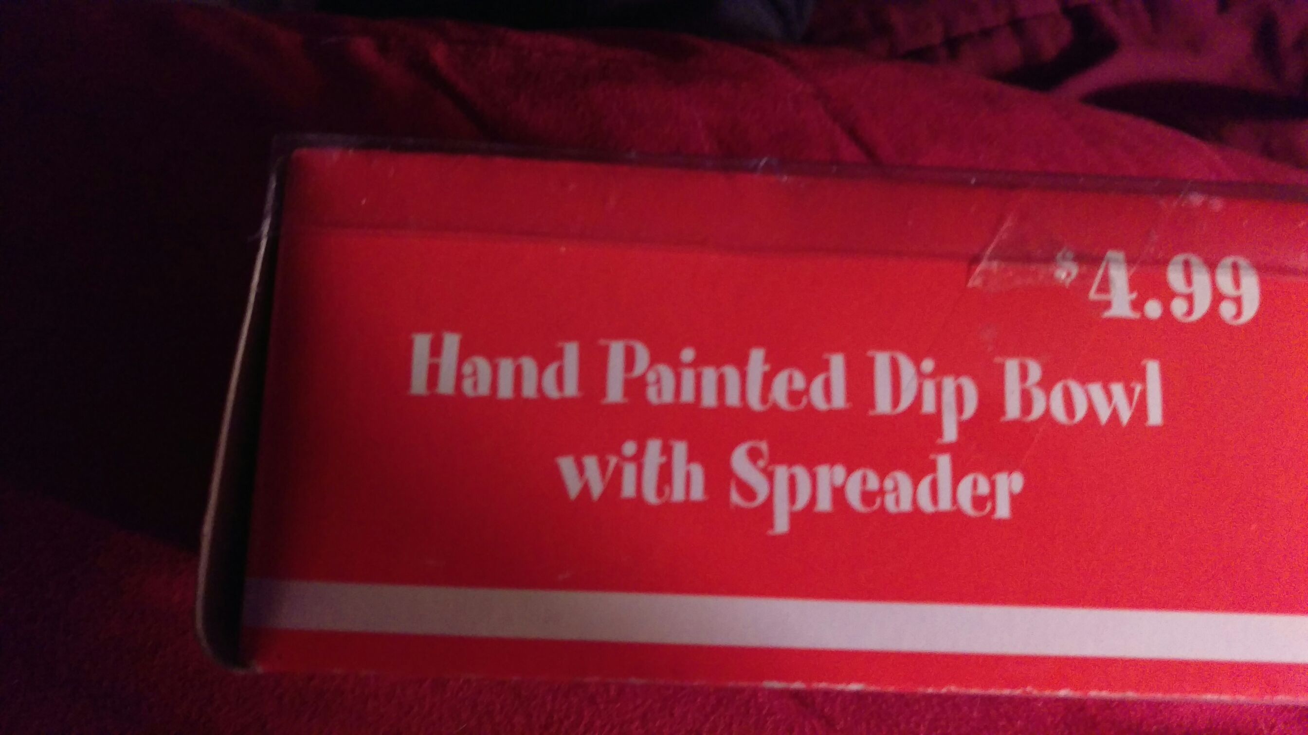 Hand Painted Sip Bowl with Spreader  (Kitchenware) ornament collectible [Barcode 884118151157] - Main Image 2