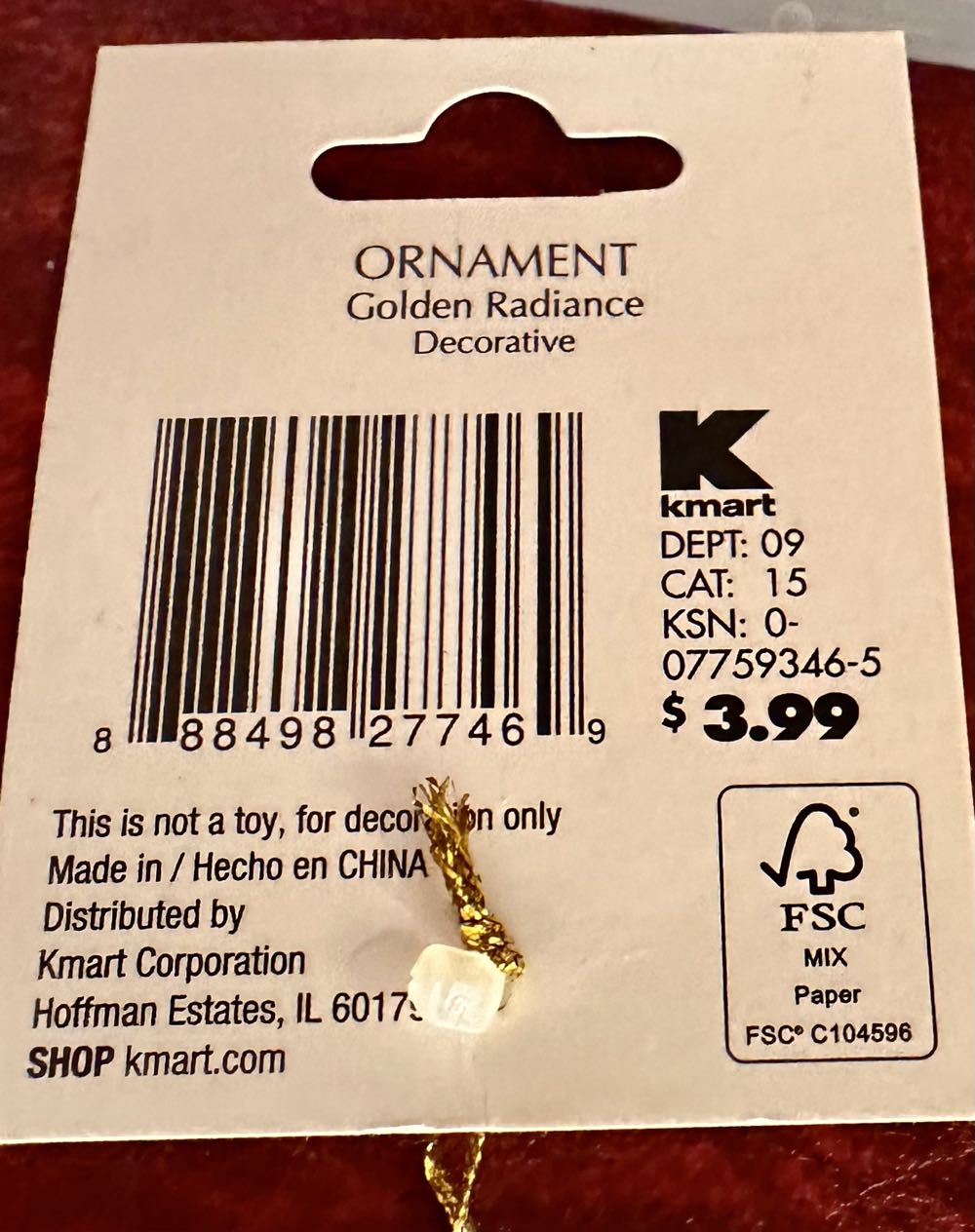 Squirrel - Jaclyn Smith  ornament collectible [Barcode 888498277469] - Main Image 4