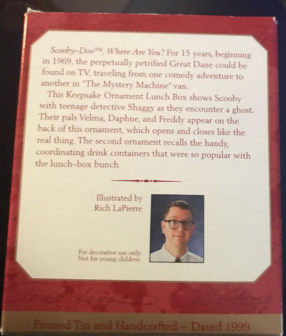 Hanna Barbera Scooby-Doo! Lunch Box Set - Scooby-Doo! (Hanging Ornament) ornament collectible [Barcode 015012510911] - Main Image 3