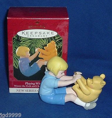 Winnie The Pooh And Christopher Robin Too- #1 Playing With Pooh - Disney Winnie The Pooh (Walt Disney Productions) ornament collectible [Barcode 015012512601] - Main Image 2