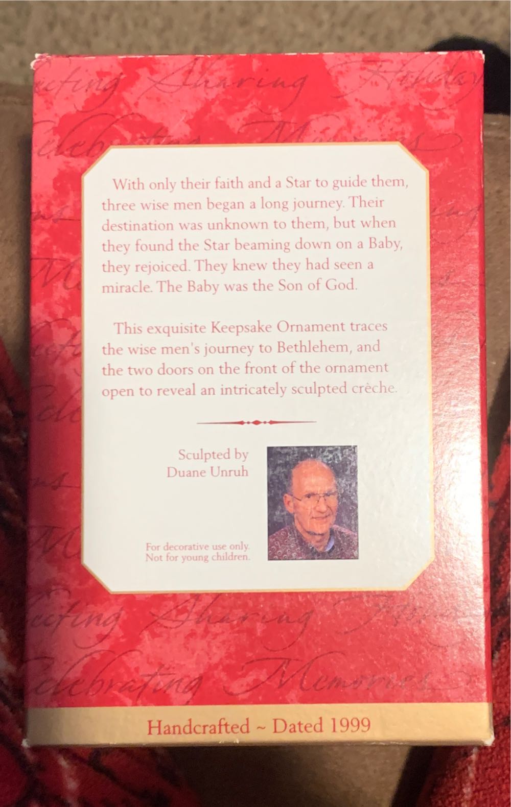 Nativity The Christmas Story - Nativity (Keepsake Ornament) ornament collectible [Barcode 015012518290] - Main Image 3