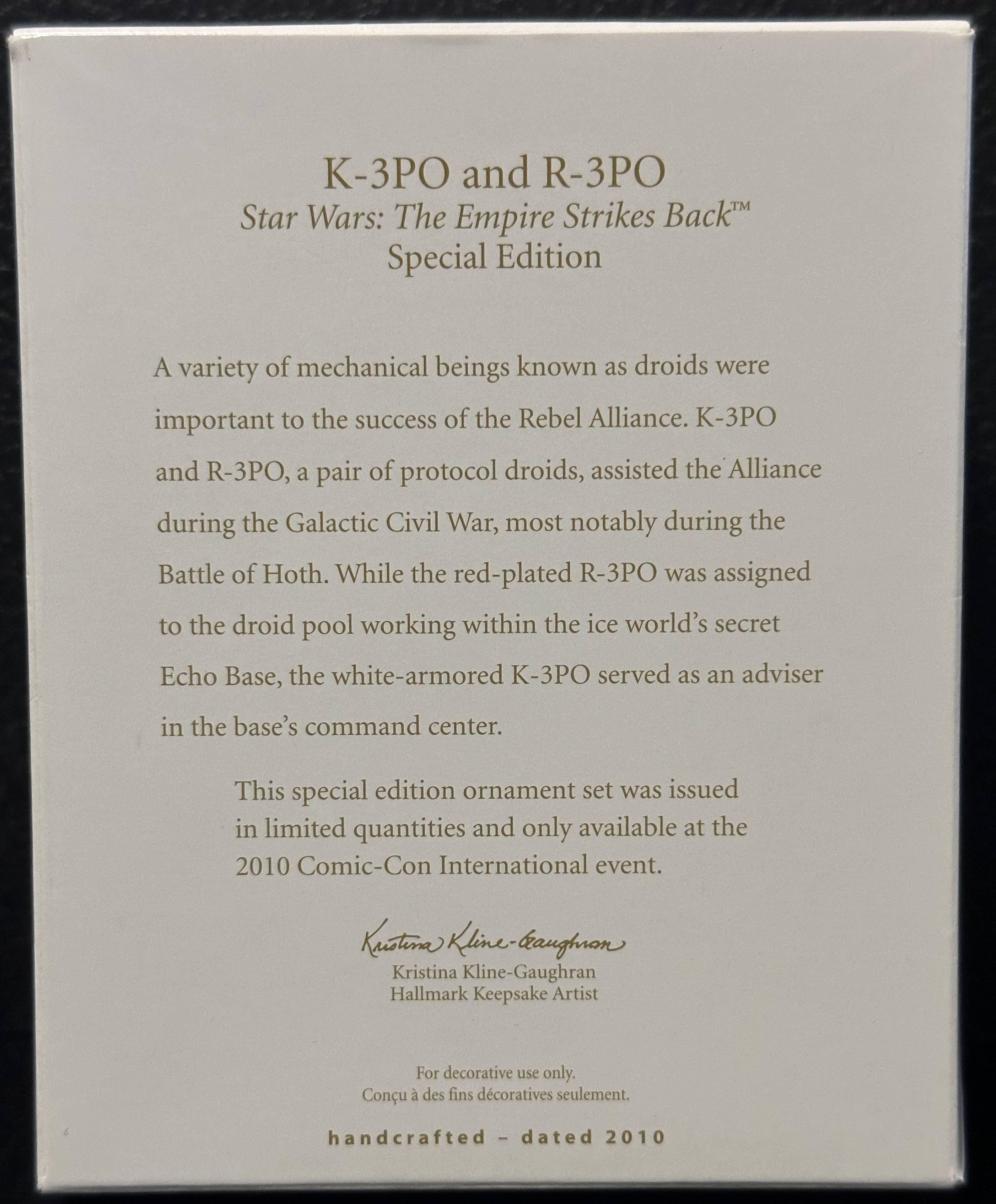 K-3PO And R-3PO - Star Wars: The Empire Strikes Back (Star Wars) ornament collectible - Main Image 2