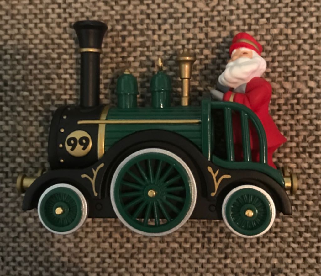 Jolly Locomotive  (Santa, Train) ornament collectible [Barcode 015012523874] - Main Image 2