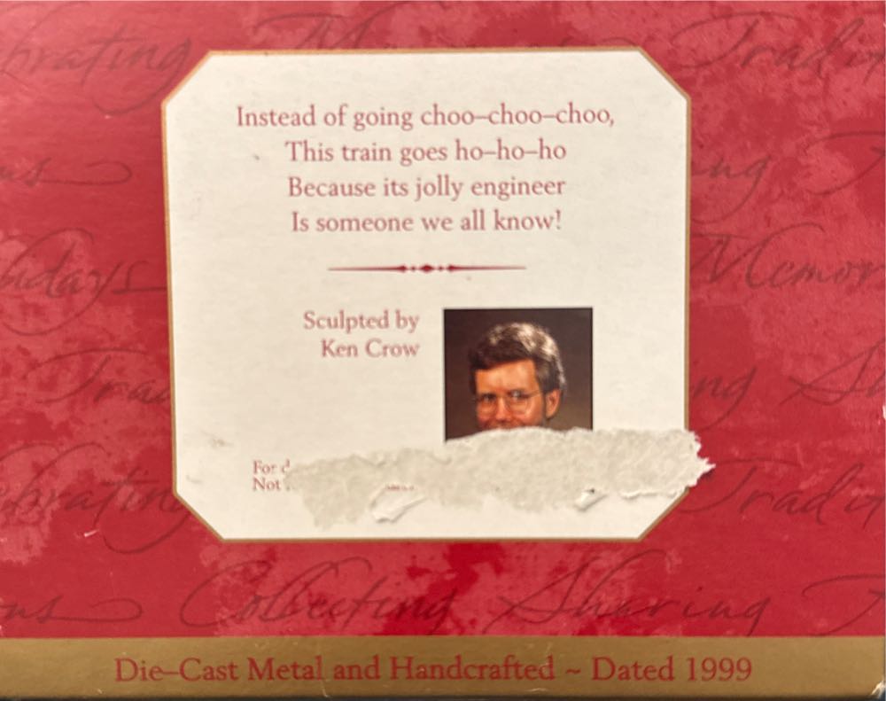 Jolly Locomotive  (Santa, Train) ornament collectible [Barcode 015012523874] - Main Image 3