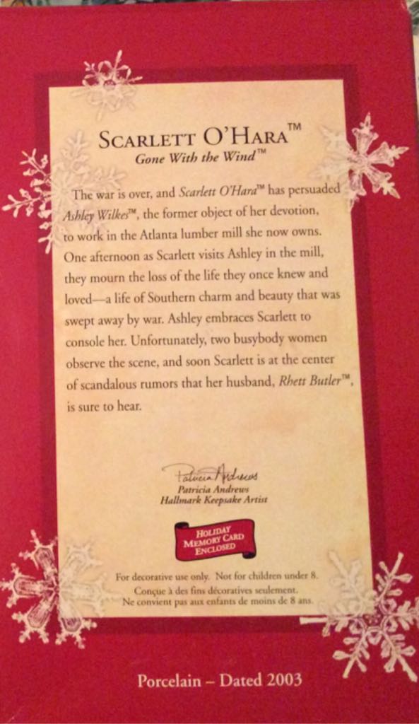 Scarlett O’Hara - Gone With The Wind (Movies & TV) ornament collectible - Main Image 2