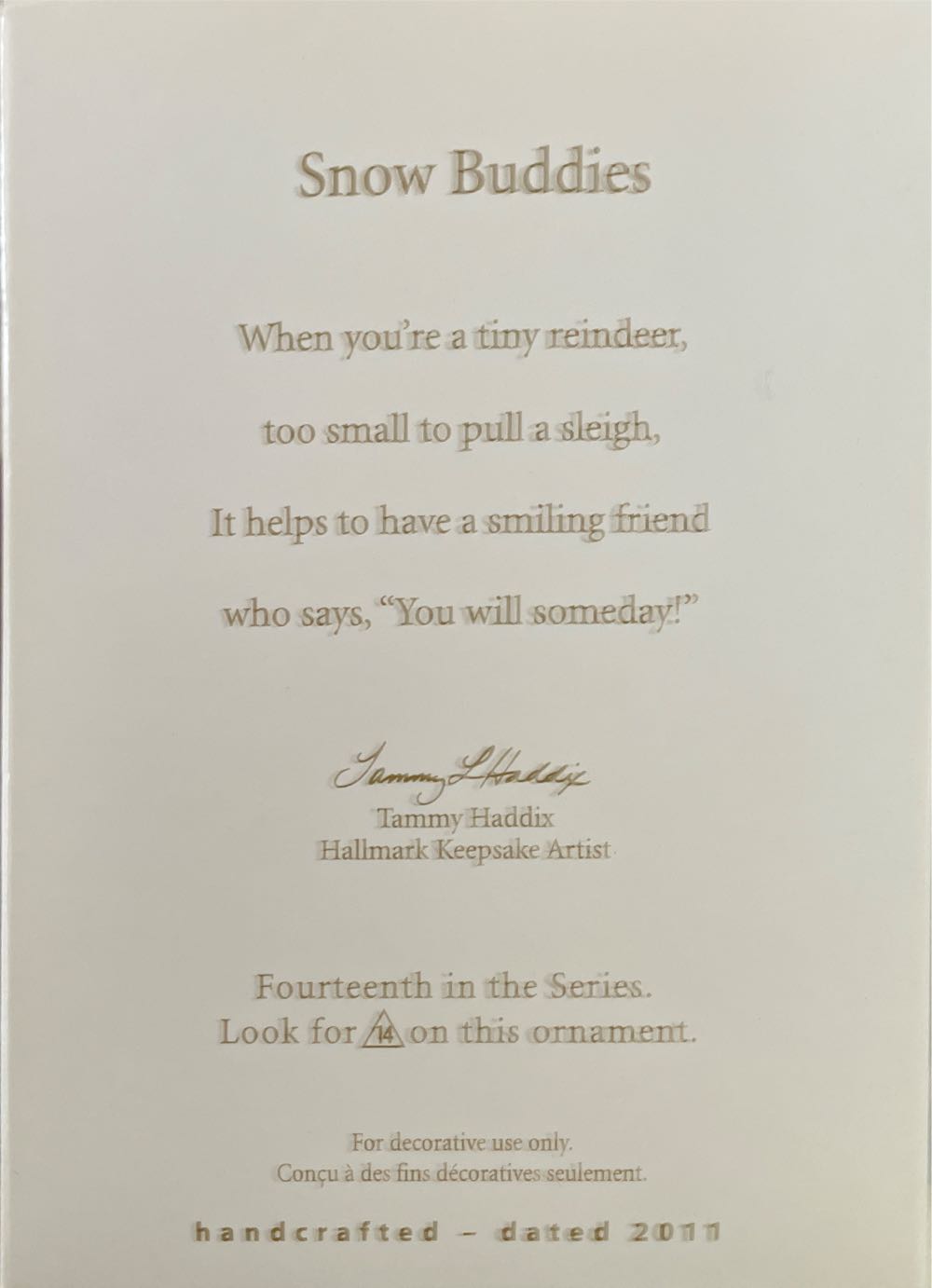 Snow Buddies #14 - Snow Buddies (Snowman) ornament collectible - Main Image 2