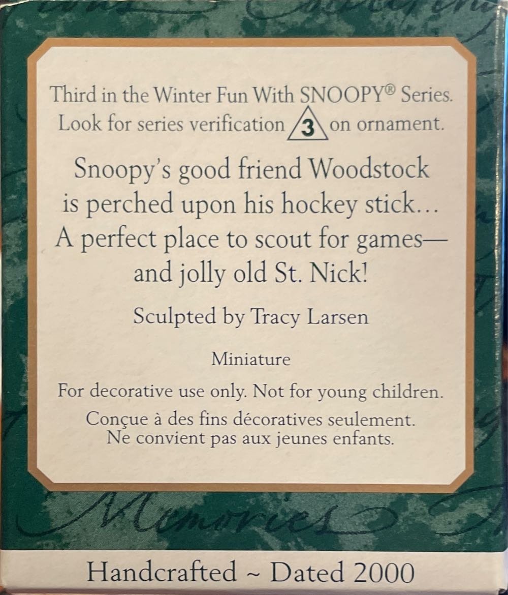 Winter Fun With Snoopy #3 - Winter Fun With Snoopy (Peanuts) ornament collectible [Barcode 015012528428] - Main Image 3