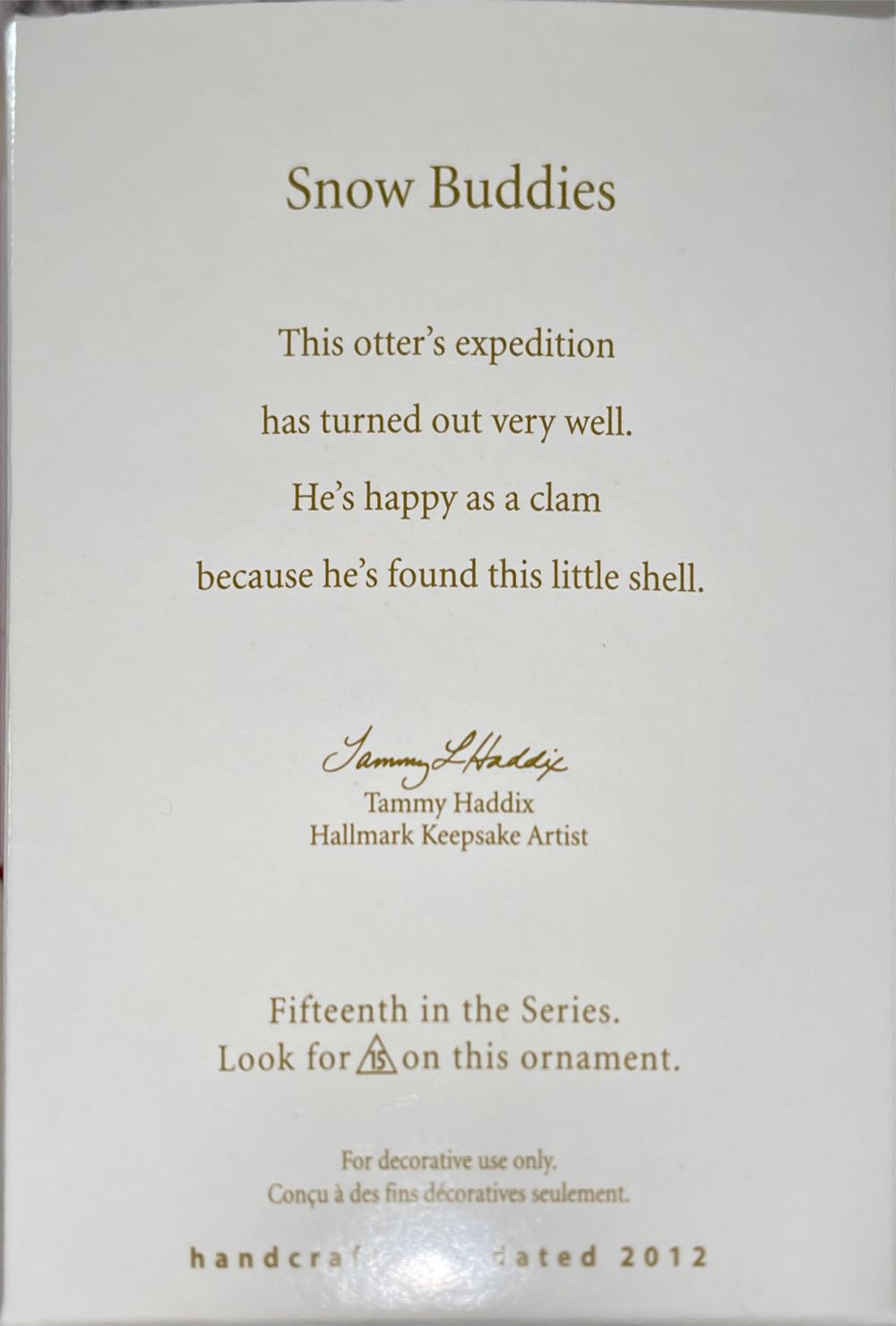 Snow Buddies #15 - Snow Buddies (Snowman) ornament collectible - Main Image 2