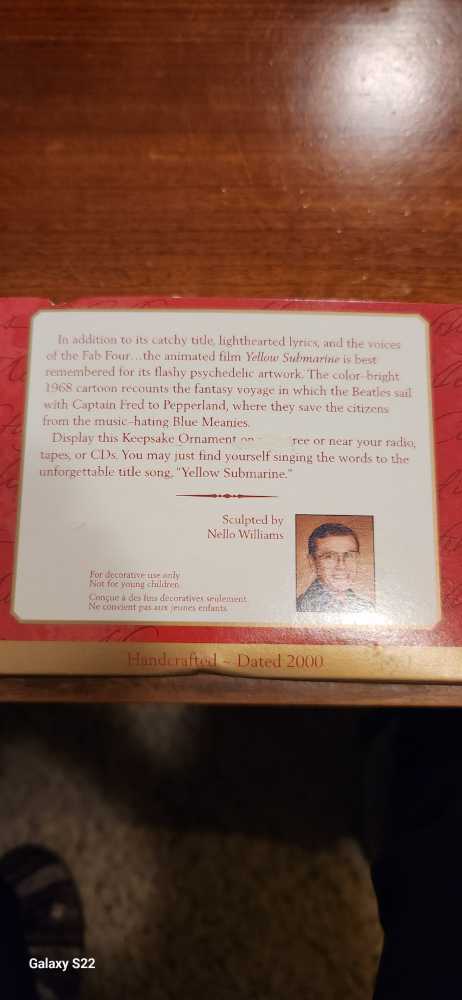 Yellow Submarine - The Beatles (Music) ornament collectible [Barcode 015012529371] - Main Image 3