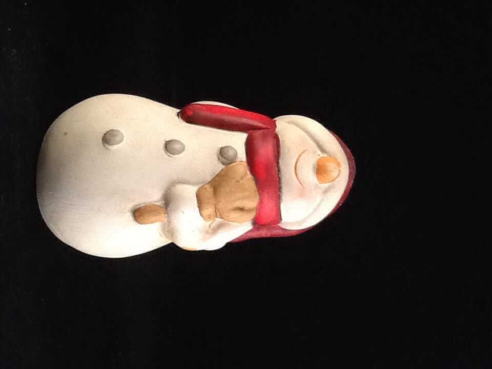 Sneeuwman Met Rode Muts En Bezem - Muts Over Ogen ornament collectible - Main Image 1