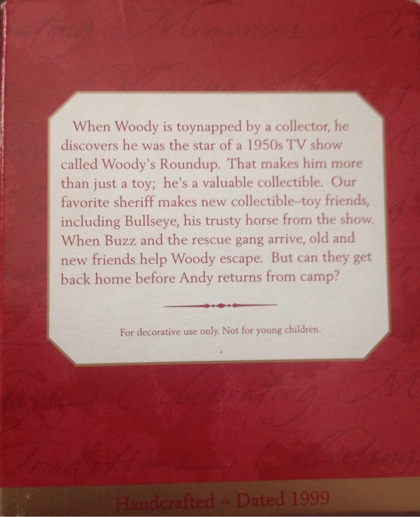 Woody’s Roundup - Disney • Pixar Toy Story 2 (Pixar) ornament collectible [Barcode 015012536027] - Main Image 2