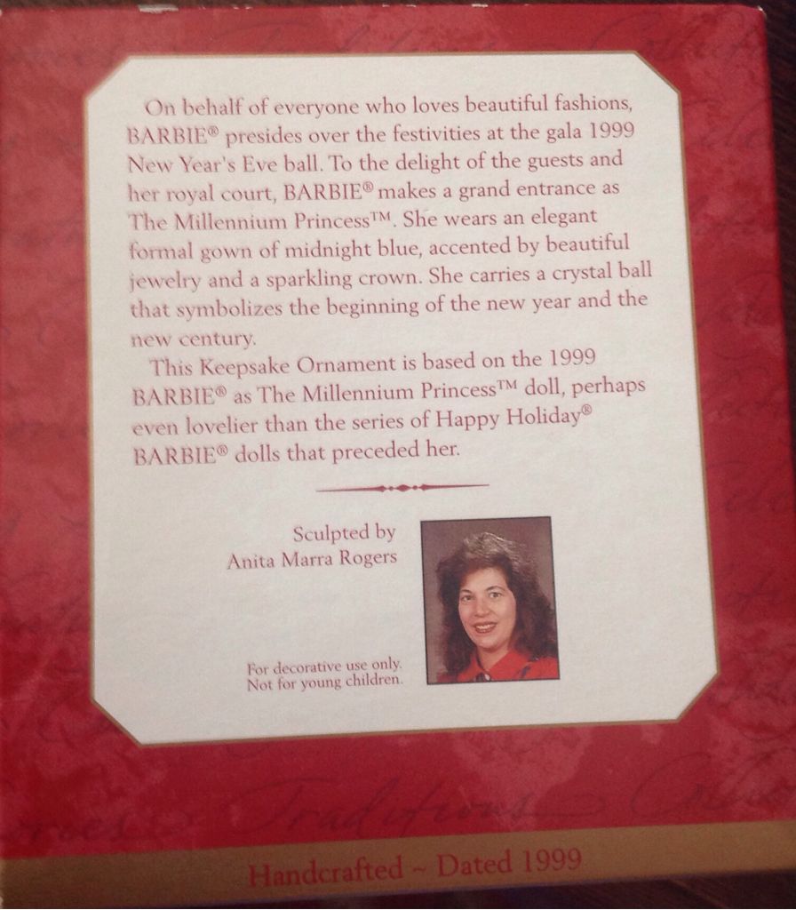 Barbie As The Millennium Princess - Hallmark Keepsake (Barbie) ornament collectible [Barcode 015012539431] - Main Image 2