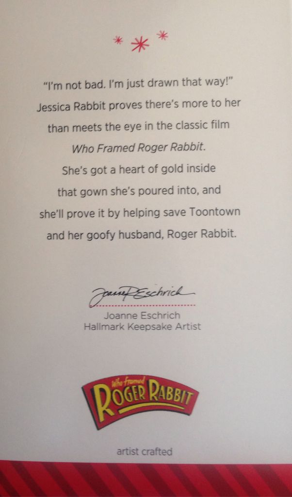 Jessica Rabbit - Who Framed Roger Rabbit? (Hallmark Keepsake) ornament collectible - Main Image 2