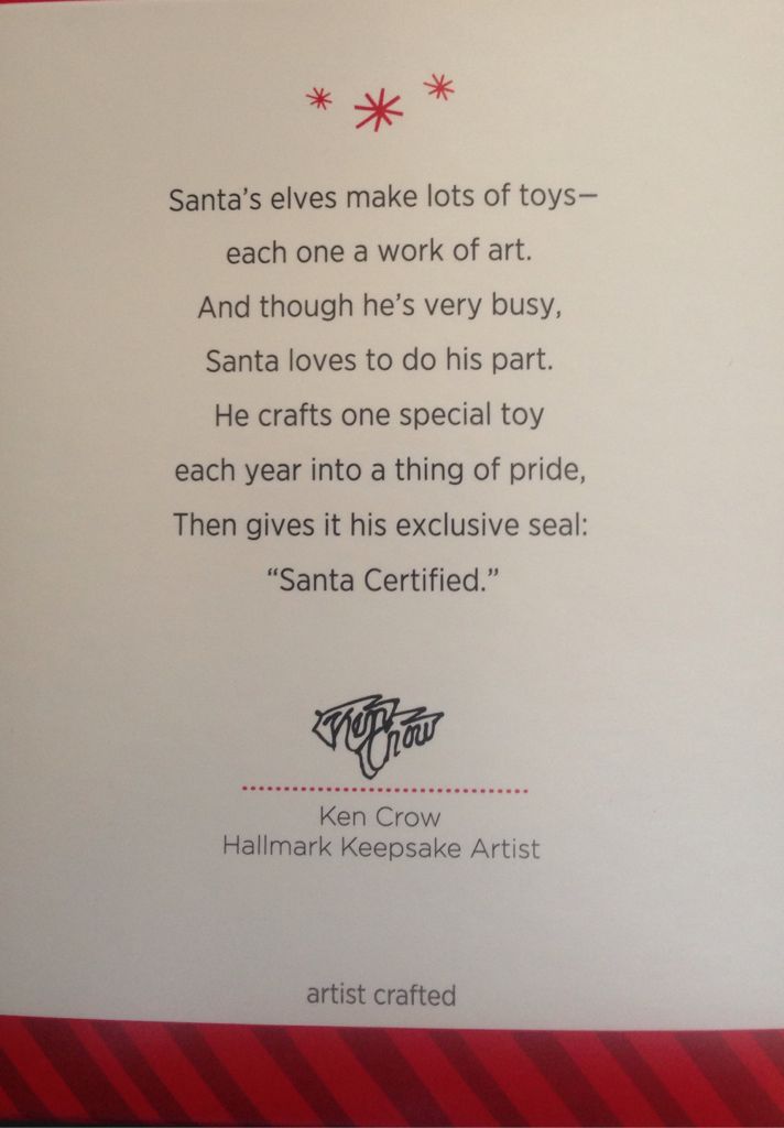 Santa Certified - 2nd (Hallmark Keepsake) ornament collectible - Main Image 2