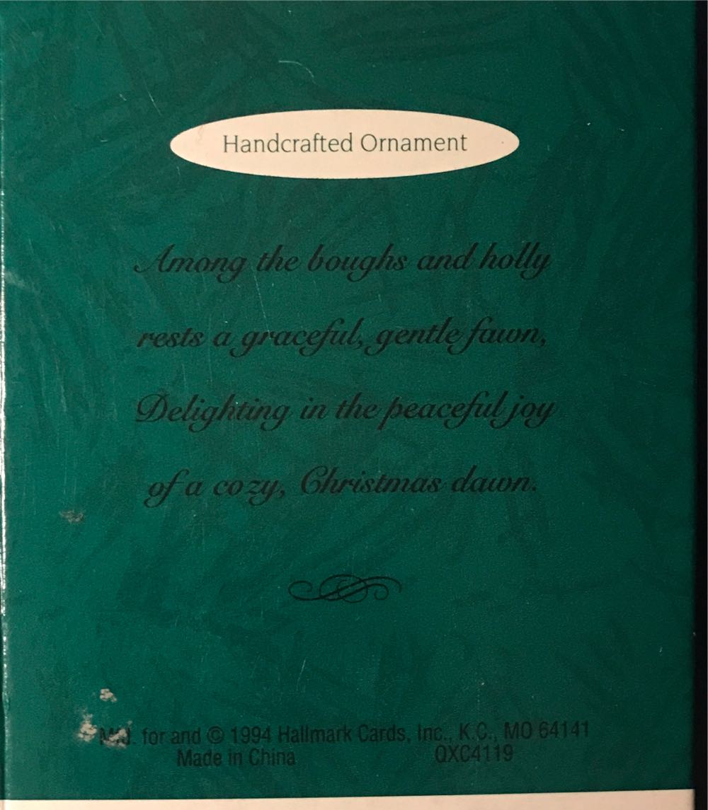 Miniature Bottle Cap Cozy Christmas - Keepsake Ornament Collector’s Club (Deer) ornament collectible - Main Image 2