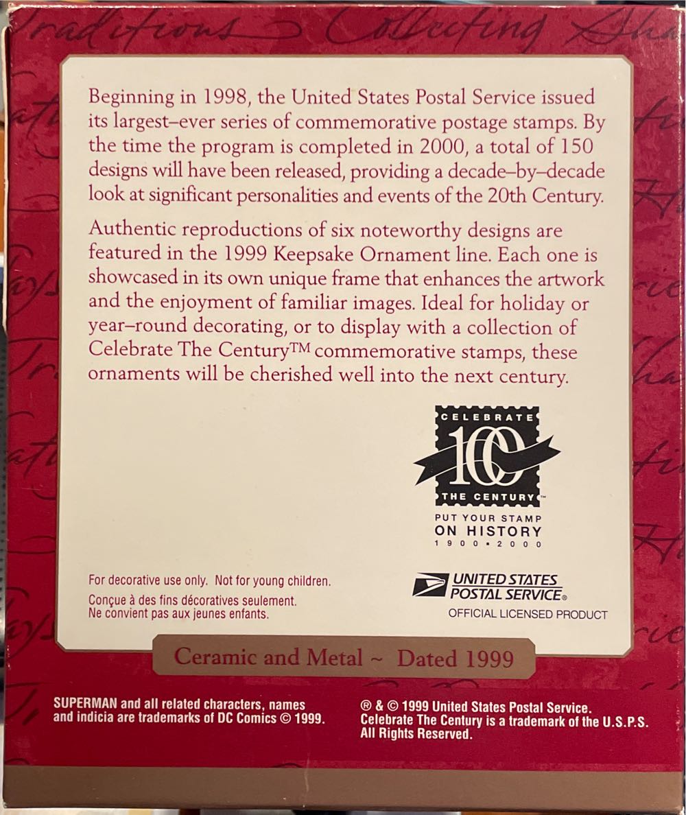 Superman Stamp - Comic Book Heroes (Super Heroes) ornament collectible [Barcode 015012552676] - Main Image 2