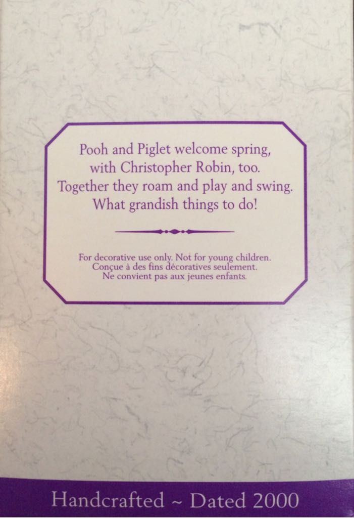 Swing With Friends, A - Disney Winnie The Pooh (Classic Pooh Collection) ornament collectible [Barcode 015012554816] - Main Image 2